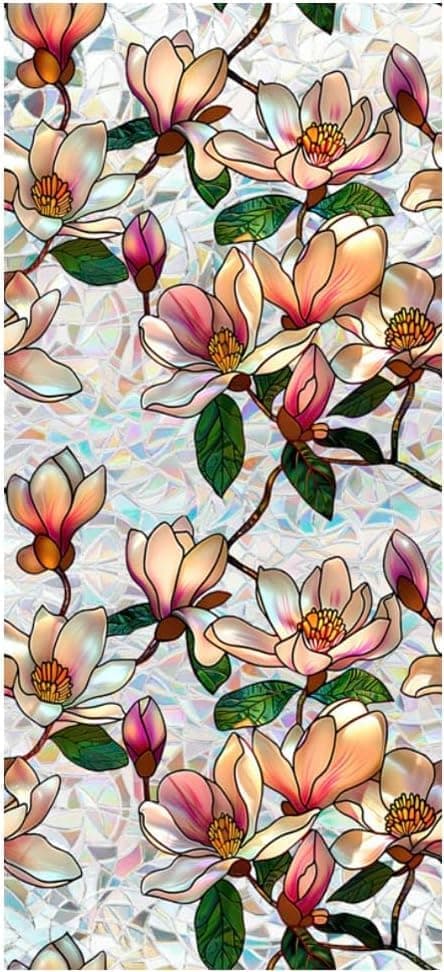 Retro Window Decal Flowers Butterfly 43x100cm Static Film[YJD] 43x100cm-XCBL042