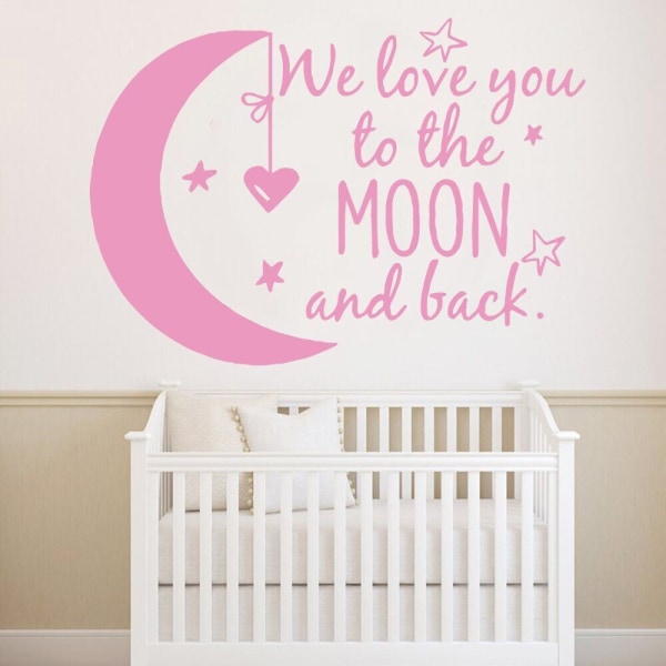 Lovely love you Quote Wall Stickers Wallpaper Girl Bedroom Frase Baby Kids Rooms