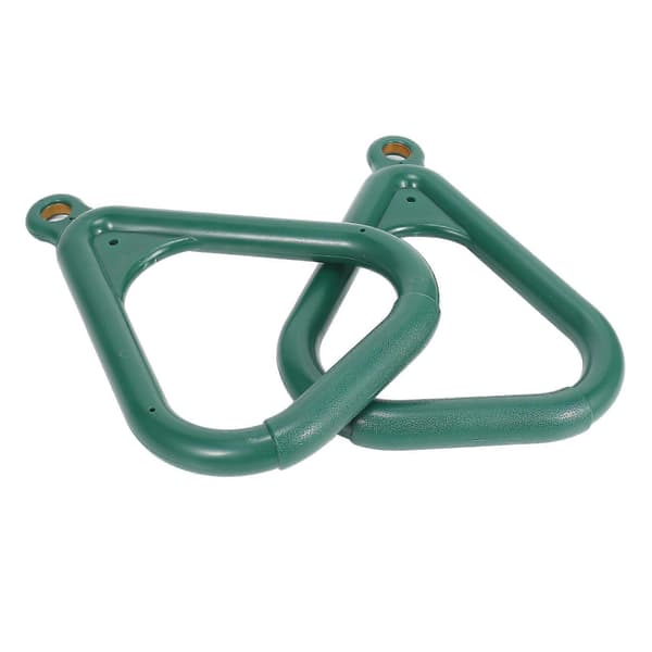 2 st trapetsring gungset lekplats trapetsstång djungelgym apa bar ring stor trapetsformad ring Dark green