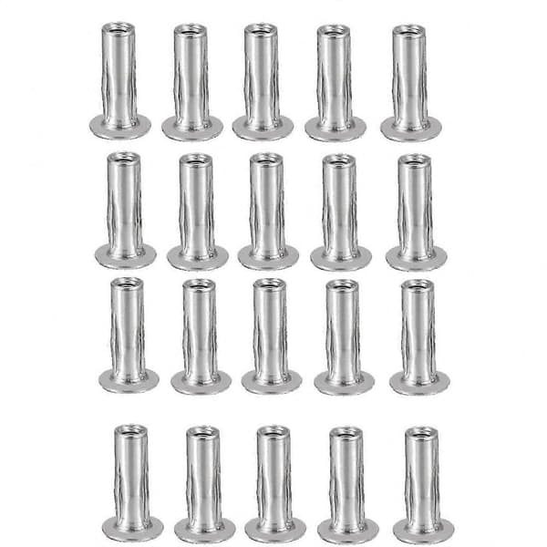 M5 Multi-Grip Naglemuttere, 40 Stk. 304 Rustfritt Stål Gjengede Innsatser for Industrielle Konstruksjonsfester Silver