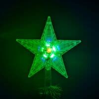 24 cm Multi Effekt Indendørs Udendørs LED Stjerne Juletræstop i Multifarvet