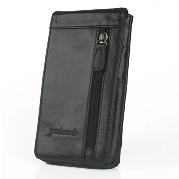 Sale Men Genuine Leather Waist Bag Cell/Mobile Phone Case Card Holder Purse Pouch Hook Belt Skin Cowhide Fanny Pack