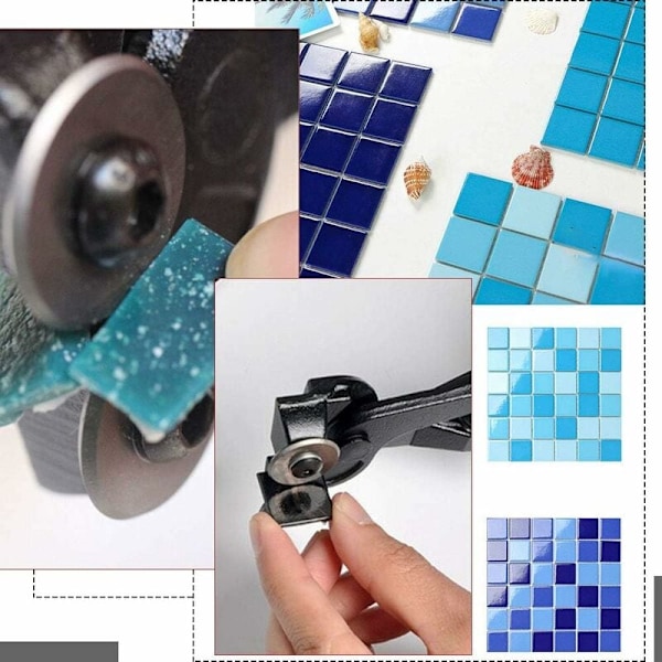 Glasklippetang, Mosaiktang 20 2,2 cm Holdbare Skæretænger til Glas, Fliser, Keramik, DIY, Skæring, Mosaikværktøj