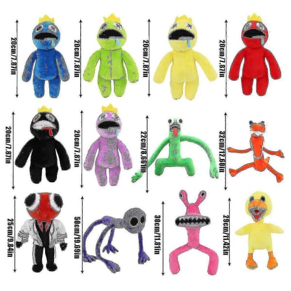 Rainbow Friends Plyslegetøj til Børn Spilfans Gaver, bedste Gave til Drenge og Piger Cs