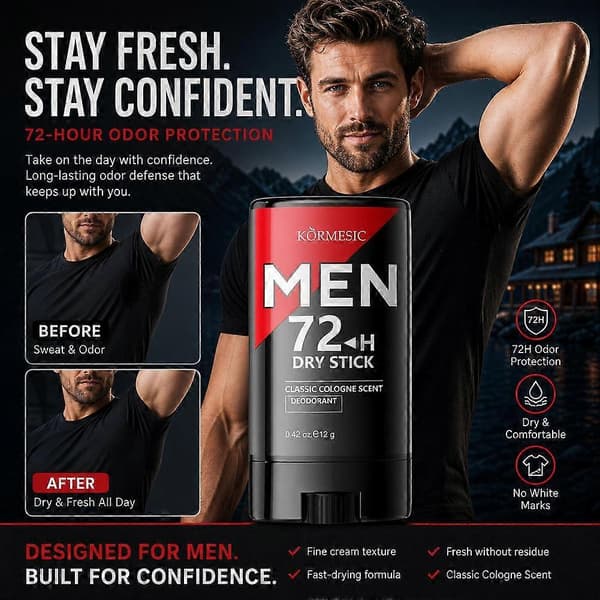 Deodorant for kompakt oppbevaring og enkel bruk i daglig personlig pleie