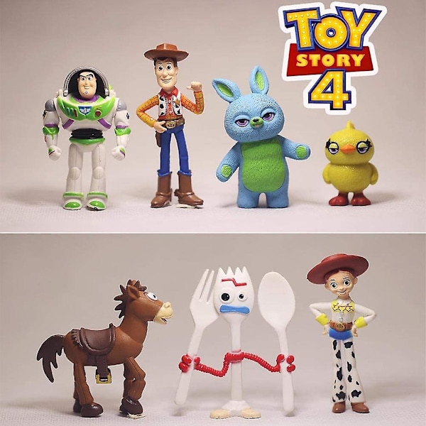 7 st Toy Story tårtdekorationer figurer Toy Story Cupcake Topper Toy Story festfigurer tecknad actionfigurer tårta