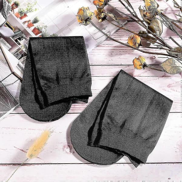 12 Par Dame Ankelhøje Nylon Strømper Bløde Silkeagtige Korte Strømper Black