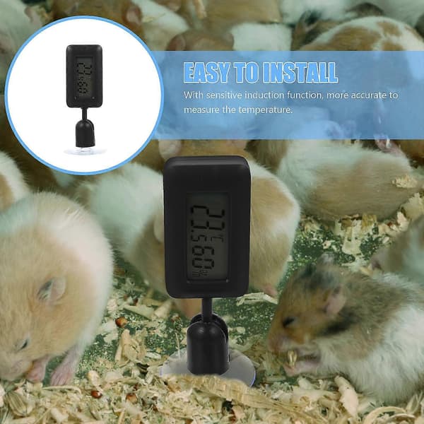 Reptilterrariumtermometer sugkoppstermometer temperaturmätningsenhet