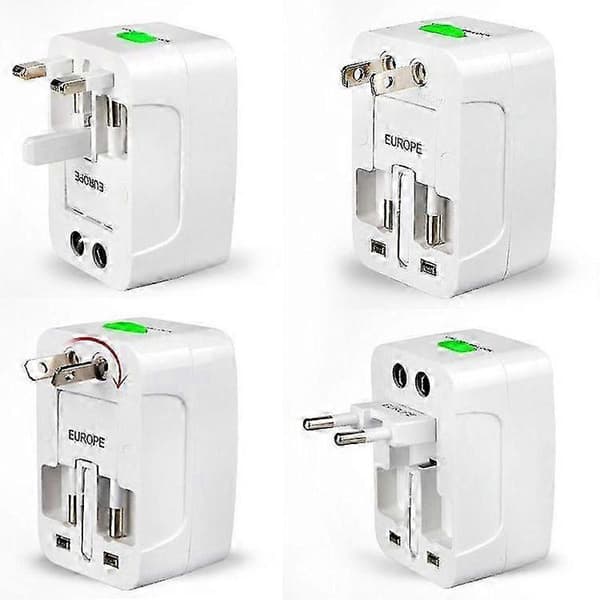 Pluggadapter, Universal EU US UK AU Rese AC Strömadapter Plugg (Vit) Edition 0808 5 5