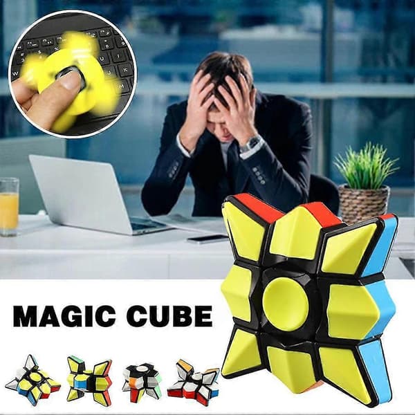 Speed Professional Magic Cube Førsteordens Fidget Spinner Spesialformet Kube Glatt Rotasjon Dekompresjonskube Vent Dec Som visas