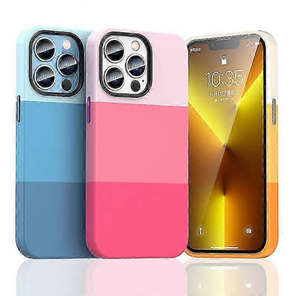 25-26 Støtsikkert heldekkende beskyttelsesdeksel til iPhone 14/14pro/14pro max blue iPhone 14 Plus