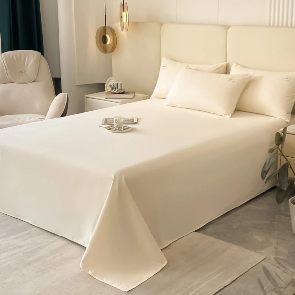 100% Cotton Flat Bed Sheet Solid Color Flat Sheet Soft Comfortable Flat Sheet Children&#39;s Bed Sheet King/Twin/Queen No Pillowcase
