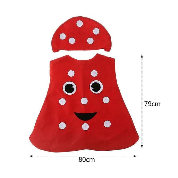 Sød Cosplay Kjole til Kvinder til Rollespilsfester og Kostumetilbehør til Voksne Mushroom