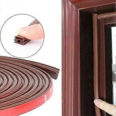 10mm x 12mm 1m selvklæbende gummidørvinduesforsegling, antikollisionsforseglingssæt