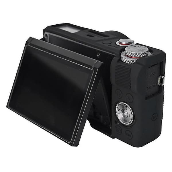 Protective Case for Canon G7 X Mark III, Dustproof Silicone Camera Cover Black Black Black