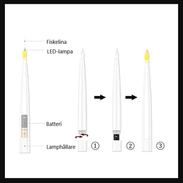 12 kpl Leijuvia valoja – LED-valot taikasauvalla