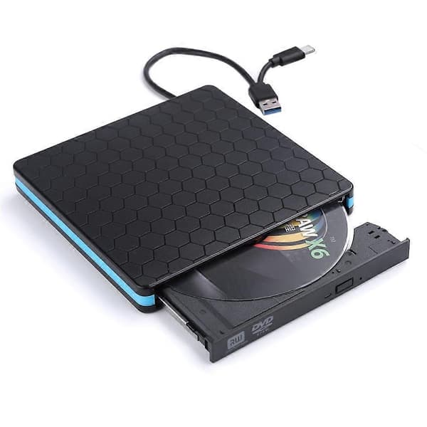 Ekstern CD DVD-drev brænder afspiller til USB 3.0 Type-C bærbar slank DVD/CD Rom RW genskriver/skriver/læser