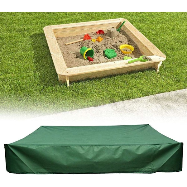 Sandlådeskydd Vattentätt Dammtätt UV-skydd Fyrkantigt Skydd med Dragsko för Sandlåda, Leksaker och Möbler grön green 200*200*20cm