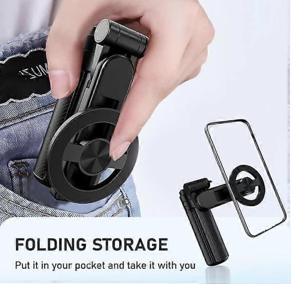 4-i-1 Multifunksjonell Magnetisk Selfiestang, Universell 360 Rotasjon