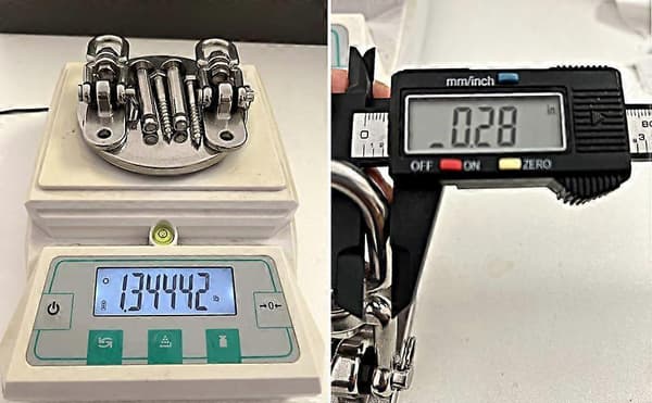 2025 Siste Modell 2 stk 2000 lbs Lastekapasitet 304 Rustfritt Stål Svingfeste