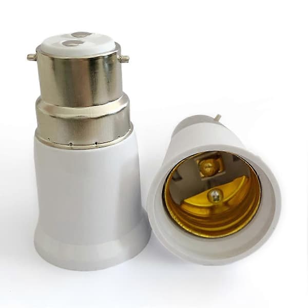 B22 til E27 Pæresokkel Høykvalitets Lampebaseomformeradapter PC Brannsikker Lampeholder for LED Maispære Spotlight 220V