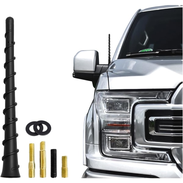 Car Antenna, 17.5CM Antenna, Waterproof PVC Rubber Very Flexible Retrofit Antenna, Car Replacement Antenna Rod