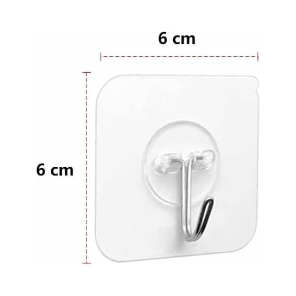 (6 stykker) Selvklebende krok - 6 stykker transparent selvklebende ad