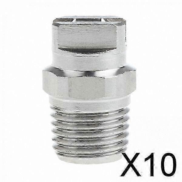 10-pack 1/8\" Platt Spraymunstycksspets med Enkel Installation Bricka Fläktmönster