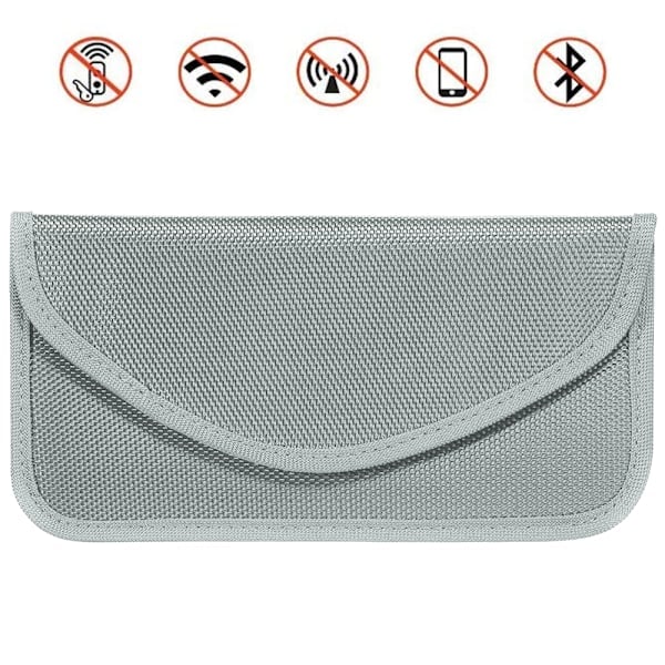 Faraday Taske Mobiltelefonetui Strålingsbeskyttelse Kulfiber Sort