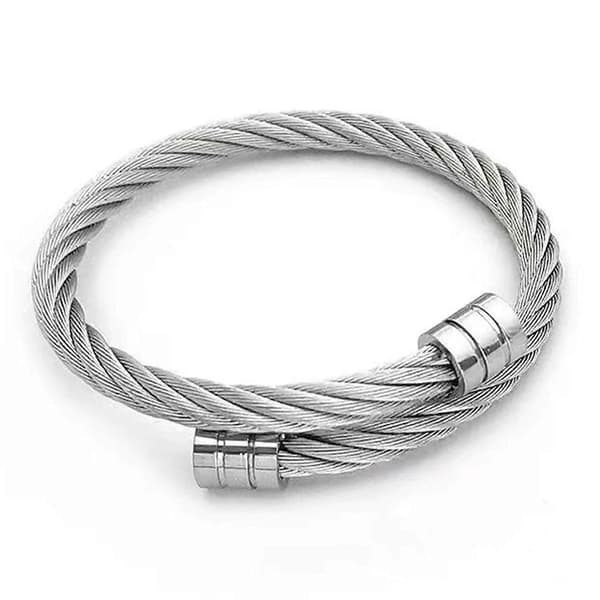 Lymfedrenasje magnetiske armbånd Crainoc Titaniumion Osimium Bangle Silver