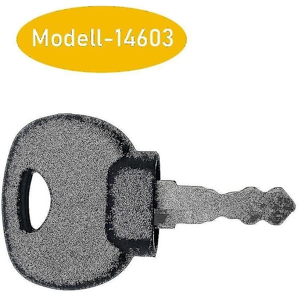 Nøgle 14603 10 stk. Tændingsnøgleudskiftning Velegnet til Fendt, Claas, Liebherr, Zetteleyer, Deutz, Manitou, New Holland, Gravemaskine, Lader osv. Betterl