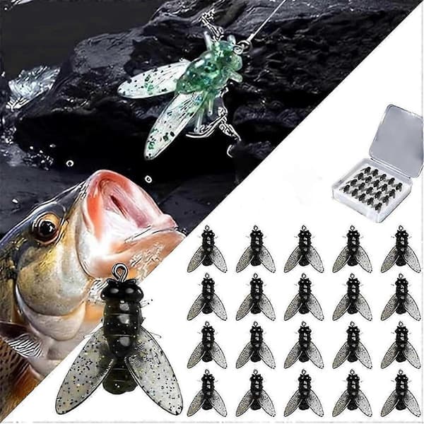 Bioniskt flugfiskebete (20 st) - 2024 Nya öringjiggar Swimbaits Medium