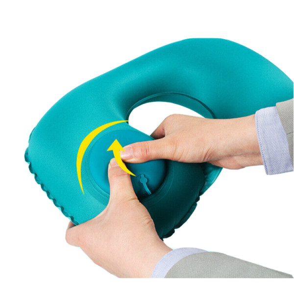 Press To Inflate U-shaped Pillow Inflatable Portable Travel Pillow Neck Pillow