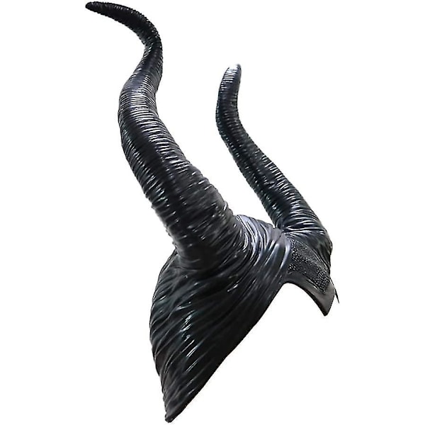 Halloween Maleficent Horn Diadem Cosplay Svart, Evil Maleficent Huvudbonad Prydnad, för Kvinna/Man