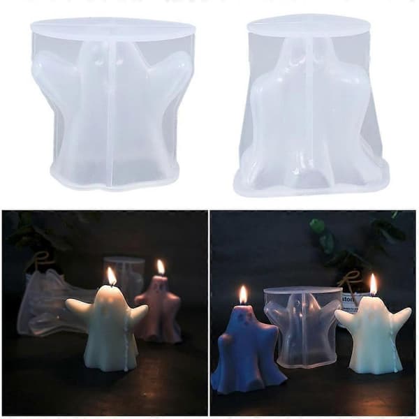 Halloween Kranie Lysform med Væger 3D Silikoneforme til DIY Epoxy Resin Ghost 02