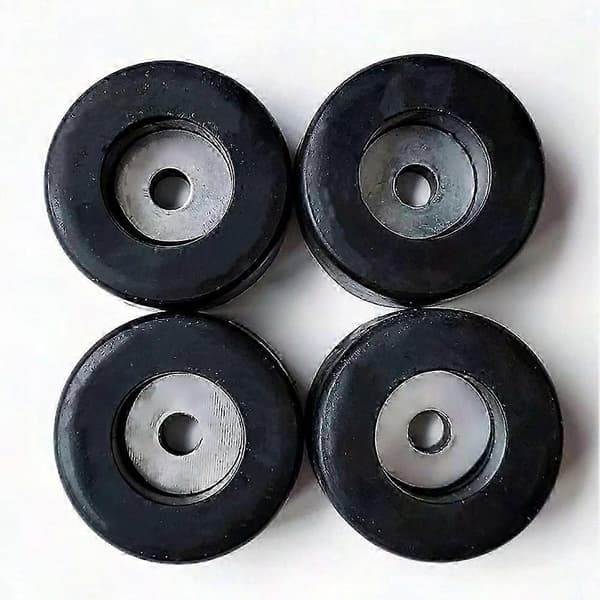 Gummifötter för kompressor, vibrationsdämpande dynor, set om 4 stötdämpande fästen Svart