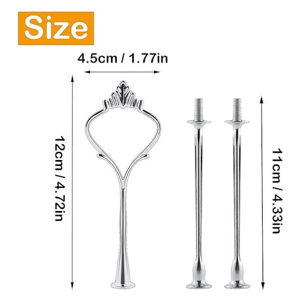 6-delt hardware sæt til kageholdere 3-lags kageholder montering hardware holder til bryllup og fest Gratis fragt + overlegen kvalitet