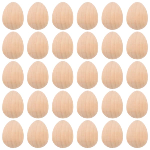 20 stk. påske DIY tre eggpynt Tegneegg rekvisitter for barn Graffiti egg