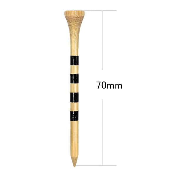 Golf-tee, 70 mm, bambustræ i primærfarve, 100-pak