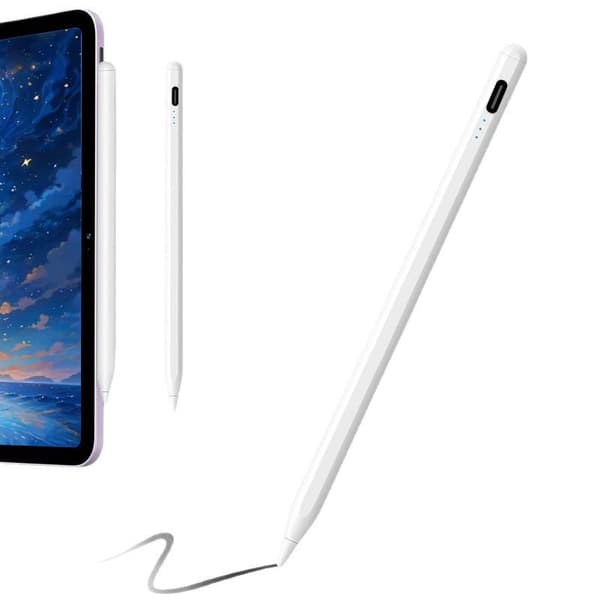 Pencil Air8 för Apple iPad 2018-2025, (20 timmars batteritid), 2 minuters snabbladdning, Högprecisionspenna