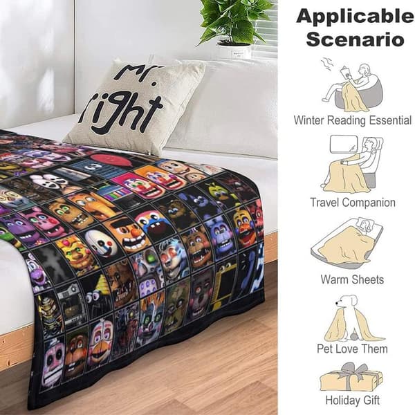 Myke, varme pledd Flannel Fleece Sengeteppe Teppe for seng Sofateppe 130x200cm