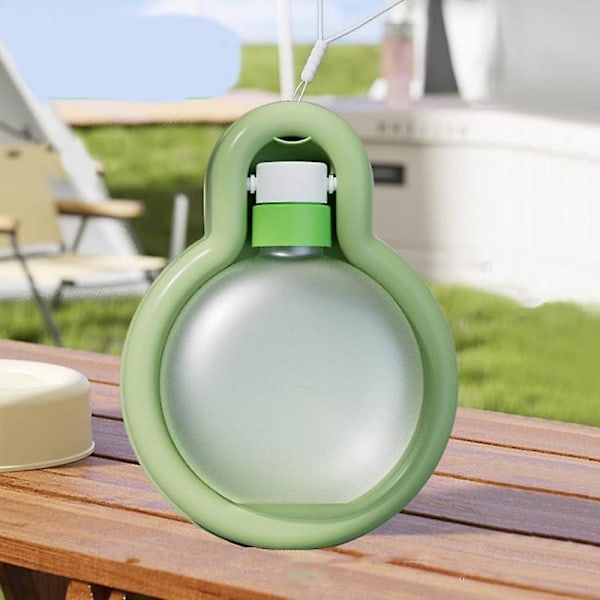 Vattenflaska för husdjur utomhus 350ml Grön