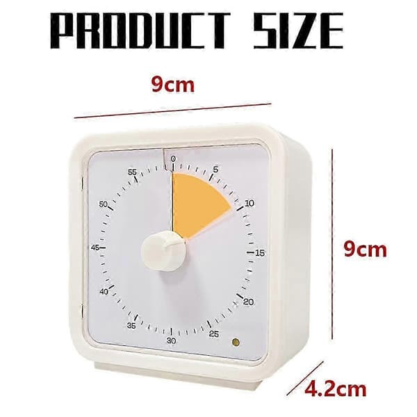 60-minuters visuell timer för barn, tidshanteringsverktyg studier klassrumstimer, Pomodoro-timer med tyst drift grön White Green