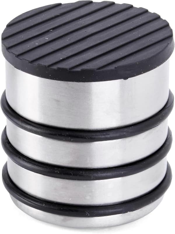 Dørstopper Høj Rustfrit Stål Dørstop, 7x7,5 cm (LxH) | 1 kg Dørkile til Tunge Døre - Rustfrit Stål Design Dørstopper - 1 stk.