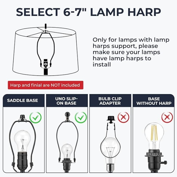 Medium Lampeskjerm, Tønneformet Stofflampeskjerm for Bordlampe og Gulvlampe, 7x13x7,8 tommer, Naturlig Lin Håndlaget, Edderkopp (Svart)