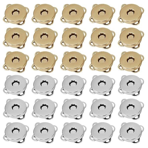 50 st magnetiska tryckknappar magnetknappar väska tryckknappar spännen klädtillbehör blandade färger Blandade färger 1 Assorted Color