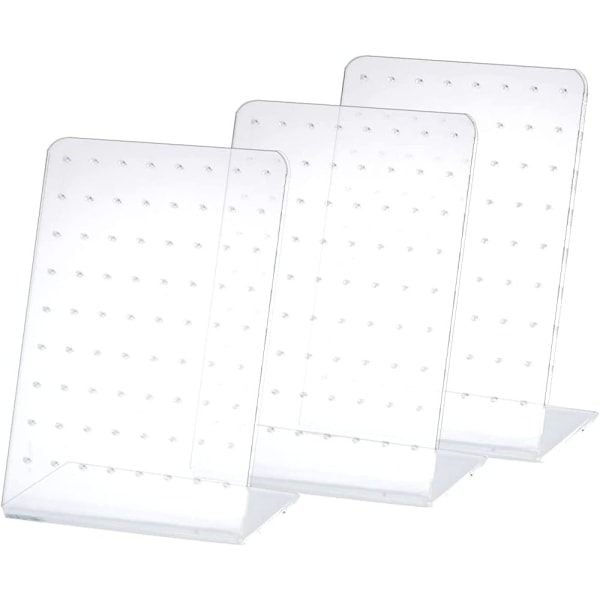 72-håls örhängen örhängen smycken display plast display stativ arrangör stativ display transparent akryl örhängen display 3-pack
