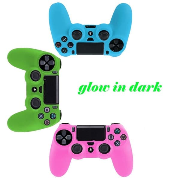 3-pack Luminous PlayStation 4 Controller PlayStation 4 Game Controllers PS4 Controller Silicone Protective Case