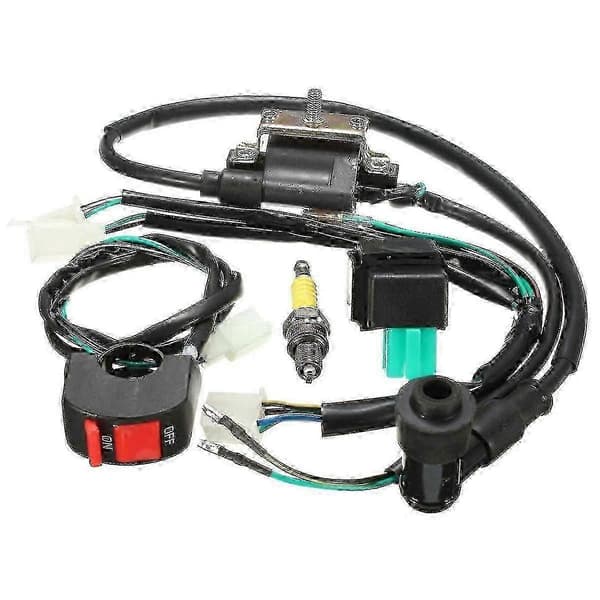 110cc 125cc 140cc Pit Bike CDI Plug Kit med ledningsnett drepebryter spole