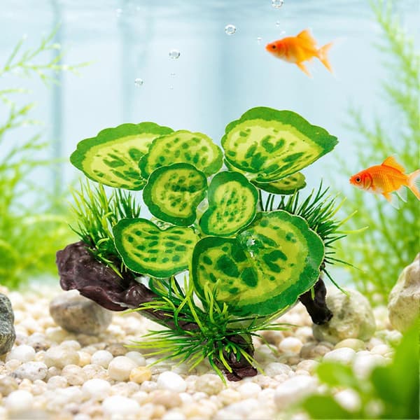 Kunstig akvarieplante – Bløde PVC-blade – til Betta-fisketankindretning B